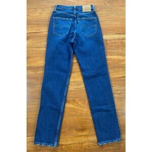 Women Levi's Strauss 70s High Slim Straight dark wash denim blue jeans 25